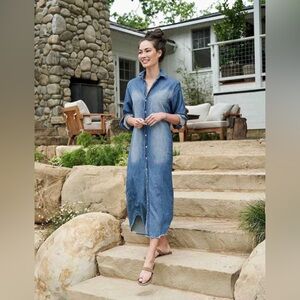 Frank & Eileen Blue Denim Shirt Dress